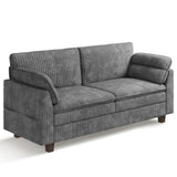 ONBRILL 77" Modern Loveseat Sofas for Living Room,Comfy Cloud Couch with Deep Seats,Solid Wood Frame,Corduroy Fabric Couches for Living Room,Bedroom and Small Spaces ONBRILL