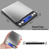Fuzion Digital Gram Scale with 2 Trays, 500g/ 0.01g Small Jewelry Scale, 6 Units Gram Scales Digital Weight Gram and Oz, Tare Function, Digital Herb Scale for Food, Mini Reptile Fuzion
