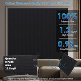 BSHEAD 8 Pack Self-Adhesive Fold Soundproof Wall Panels, 24 x 12 x 0.47 in Sound Proof Foam Panels for Walls, 1.2lb/ft³ High Density, Thicker 0.47in, Acoustic Panels, Sound Dampening Panels Black BSHEAD