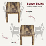CABIHOME Dining Table for 4-6, 63" Inch Dining Tables for 4, Farmhouse Large Kitchen Dining Table, Rectangular Dining Room Table for Small Space, Wood Dinner Table for Kitchen, Apartment, Rustic Brown CABIHOME