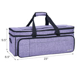 HOMEST Double Layer Carrying Case with Mat Pocket for Cricut Maker 3, Cricut Explore Air 2, Cricut Maker, Cricut Explore 3, Multi Front Pockets for Accessories and Supplies, Purple HOMEST