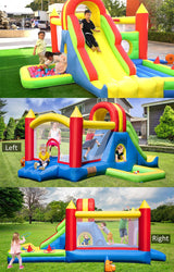 HuaKastro Large Bounce House for Big Kids – Inflatable Playground with Tall Slide, Climbing Wall, Water Pool, Bouncy Ball Pit, Tunnel, Ring Toss Cones, Perfect for Backyard Party Family Gatherings HuaKastro
