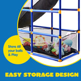 JOYIN Arcade Basketball Game Set with 4 Balls and Hoop for Kids 3 to 12 Years Old Indoor Outdoor Sport Play - Easy Set Up - Air Pump Included - Ideal for Competition JOYIN