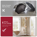 Tajsoon Standing Coat Rack with Umbrella Holder, Freestanding Coat Hanger Stand with Umbrella Stand, Entryway Coat Rack with 12 Hooks to Hold Clothes, Coat Tree for Living Room Bedroom Office, White Tajsoon