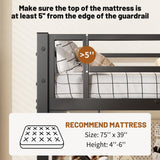 SogesSleep Loft Bed Twin Size, Bunk Bed with Desk, Shelves and Monitor Stand, Heavy Duty Metal Twin Loft Bed with Charging Station, Safety Guard & Ladder, Space-Saving, No Box Spring Needed SogesSleep