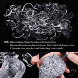 3D Skull Crystal Puzzle, 3D Puzzle Crystal Assembly Brain Teaser with Light-Up Wood Base, Plastic Crystal Puzzle, Fun Model Toy Gift Decoration for Adults & Kids Age 14 and Up, Clear, 49 Pieces SIRPERICE