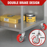 3 Inch Heavy Duty Stem Casters Swivel Wheels with Brake - 3/8" -16 x 1-1/2" (Stem Diameter 3/8", Stem Length 1-1/2"),Set of 4 with Locking Threaded Stem Caster Wheels - Load 600lbs NISUSK