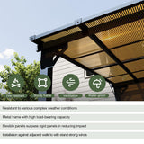 Aoxun Gazebo for Patio 10' x 14', Gazebo Pergola with Sloped Roof, Large Wall-Mounted Heavy Duty Awnings, for Backyard, Patio, Deck and More Aoxun