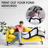 Kinlop 3 Pcs 40 x 60 Inch Sublimation Blanks Throw Blanket with Printable Sublimation Blankets for Heat Press with Tassel Fuzzy Picture Photo Blanket for DIY Sofa Couch Bed Home(9 Panel) Kinlop