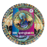 Springbok's Dragon Heart 500 Piece Round Jigsaw Puzzle for Adults - Unique Cust Pieces with Spectacular Dragon Image - Made in USA Springbok