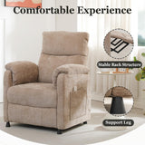 Chenille Power Recliner Chair for Living Room Bedroom|Electric|Remote Control|Side Pockets|Small|Adults (Brown) Anwick