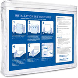 King (13-16 in. Deep) SureGuard Mattress Encasement - 100% Waterproof, Bed Bug Proof, Hypoallergenic - Premium Zippered Six-Sided Cover SureGuard Mattress Protectors