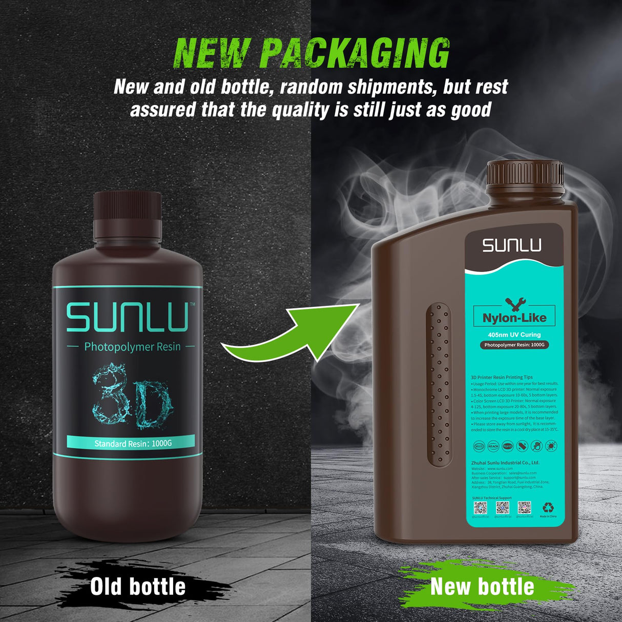 SUNLU 3D Printer Resin, Strong Durable Nylon Like 3D Resin for LCD DLP SLA Resin 3D Printers, 395-405nm UV Light Curing 3D Printing Liquid Photopolymer Resin, Good for Functional Parts, 2000g, Black SUNLU