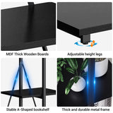 IDEALHOUSE Bookshelf, 4 Tier-Shelf Ladder Book case, A-Shaped Sturdy Shelves Display, Wooden Bookcase Storage Organizer for Living Room, Home Office, Bedroom IDEALHOUSE