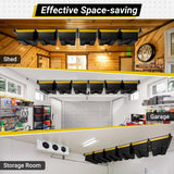 Eastrexon 6-bin Overhead Garage Storage Rack, Ceiling Storage Racks Heavy Duty, Powder Coated Tote Storage Rack for Garages, Sheds, Storerooms (7 PCS, for 6 Bins) Eastrexon