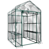 Greenhouse - Walk in Greenhouse with 8 Sturdy Shelves and PVC Cover for Indoor or Outdoor Use - 56 x 56 x 76-Inch Green House by Home-Complete Home-Complete