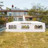 White Party Tent 10x30 Outdoor Canopy Tent with 8 Removable Sidewalls Heavy Duty Wedding Events Tents for Parties Waterproof Patio Gazebo Shelter for Birthday Graduation Backyard DOINUO