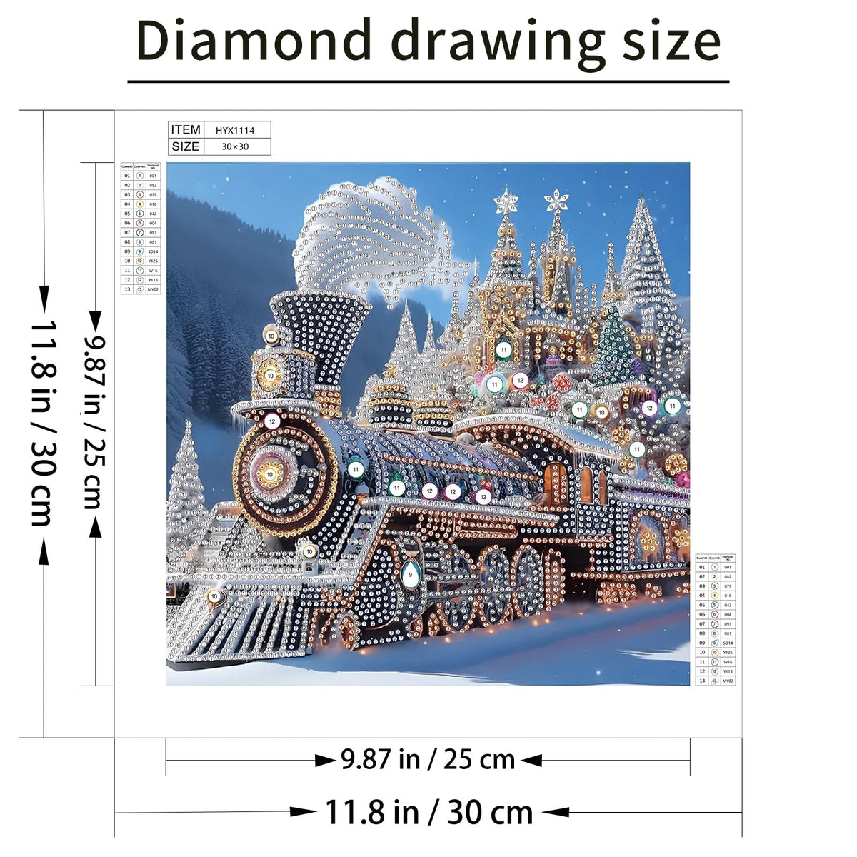XIYOUVIGOR Special Shape Diamond Art Kits for Adults, 5D Diamond Painting Kits for Beginner, Steam Train Gem Art, DIY Diamond Crystal Rhinestones Painting Kits for Home Wall Decor Gift, 11.8x11.8 inch XIYOUVIGOR