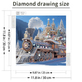 XIYOUVIGOR Special Shape Diamond Art Kits for Adults, 5D Diamond Painting Kits for Beginner, Steam Train Gem Art, DIY Diamond Crystal Rhinestones Painting Kits for Home Wall Decor Gift, 11.8x11.8 inch XIYOUVIGOR