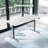 Vari ComfortEdge Electric Standing Desk Adjustable Height, 72x30 White Desk - Gaming & Adjustable Work Table,Sloped Ergonomic Front Edge - Varidesk Vari