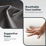 Softa Recliner Chair for Adults, Faux Leather Small Reclining Chair Home Theater Seating, Adjustable Modern Single Sofa Armchair for Living Room Bedroom (PU, Brown) Softa