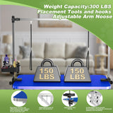 MODCART 43" Hydraulic Pet Grooming Table w/Anti-Static Table Top, Heav Duty Z-Lift Dog Grooming Table/21-36 w/Armrests/Leash Covers/Tool Organiyzers/Hooks, Weight Capacity 330LBS Black MODCART