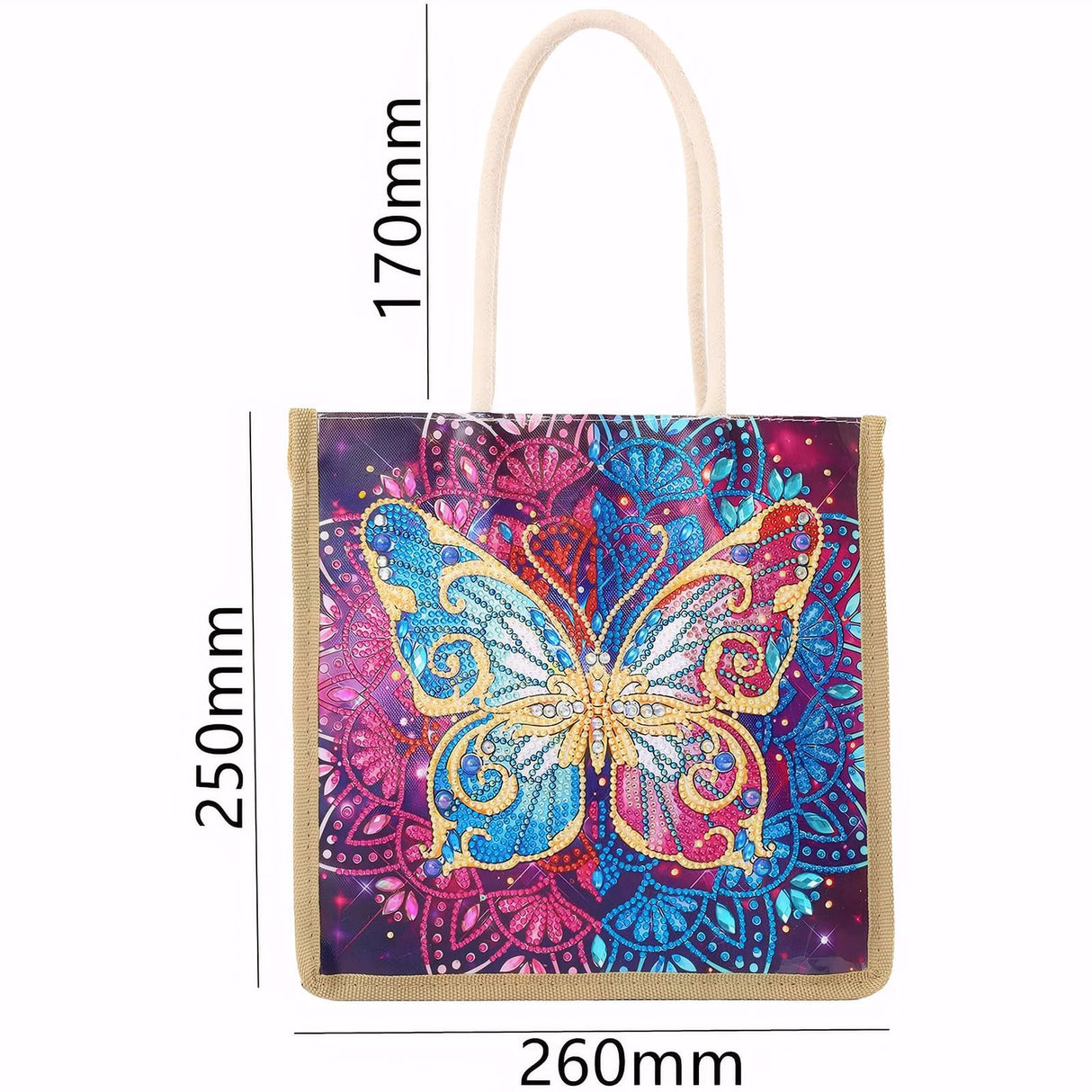 KACASHIP 5d Diamond Painting Shopping Tote Bags Kits Handmade Art Reusable Handbags Craft for Women Grandma Daughter Gifts KACASHIP