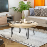 SMARTSTANDARD Hairpin Table Legs 14 Inch, 1/2'' in Diameter 3 Rods, Metal Home DIY Projects for Nightstand, Coffee Table, Dresser with Rubber Floor Protectors, Black, 4PCS SMARTSTANDARD