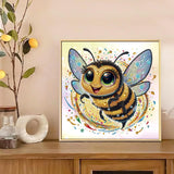 MVVMTOP Diamond Art Painting Kit, DIY Bee 5D Special Shape Crystal Diamond Partial Diamond Art Painting Mosaic Making Craft, Suitable for Home Wall Decor Art Gift, AT088 MVVMTOP