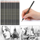 Sketch Pencils Set for Drawing, 14 Pack Graphite, for Art, Pencil kit for Sketching, Shading, Artist Pencils for Beginners Pro Artists Heshengping