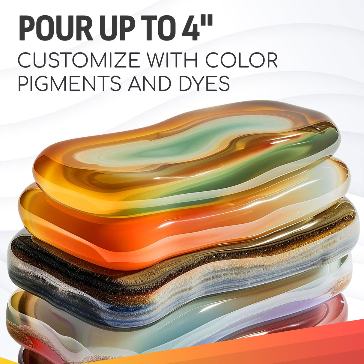 CoatCast Deep Pour Epoxy Resin 3 Gallon Kit – for Casting up to 4 Inches Deep | 2:1 Mixing Ratio | Water Clear, No Bubbles, Self-Leveling | Perfect for River Tables, Casting Large Objects and More CoatCast