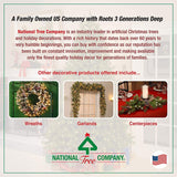 National Tree Company Pre-Lit Artificial Christmas Wreath, Green, Norwood Fir, White Lights, Christmas Collection, 60 Inches National Tree Company