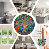 SKRYUIE Hanging Diamond Art Kits for Adults Tree, DIY Window Pendant Diamond Painting Kit Sun Catcher, Special Shaped Crystal Acrylic Double Sided, Porch Outdoor Garden Ornament 7.64 x 7.64 Inch SKRYUIE