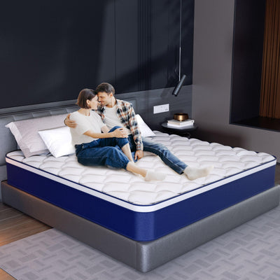 Queen Mattress - 12 inches Gel Memory Foam in a Box, Queen Size Mattress with Pocket Springs, Medium Soft, Pressure Relief & Motion Isolation, 100 Nights Trial, 60 * 80 Inch.