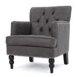 Christopher Knight Home Malone Tufted Club Chair, Slate 28D x 29.5W x 33.5H Inch Christopher Knight Home