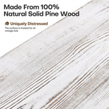 BECHAEO 35.8'' Wood Coat Rack Wall Mount with Shelf, White Wall Coat Rack with Hooks, Farmhouse Rustic Coat Hooks for Entryway Bathroom Hallway Kitchen Bedroom BECHAEO