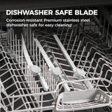 HBN Electric Knife Serrated Edge Blade Knife Set for Carving Meat, Bread, Turkey, Ribs, Fillet and Cheese, Ergonomic Handle + 3 Blades for Raw & Cooked Food (Wood Grain Finish) HBN