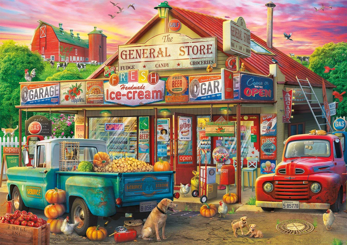 Buffalo Games - Country Store - 500 Piece Jigsaw Puzzle Multicolor, 21.25"L X 15"W Buffalo Games