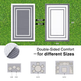 OLANLY Outdoor Rug 5x8 ft Waterproof, Reversible Outdoor Plastic Straw Rug, RV Mat, Indoor Outdoor Carpet Clearance for Patio, Camping, Balcony, Deck, Backyard, Grey & White OLANLY