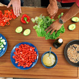 BambooMN Bamboo Burner Cover Cutting Board - 3 Ply - Extra Large Square - Grooved/Flat (24" x 24" x 0.75") - 1 Piece BambooMN