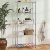 Storage Shelves,21.3"W*11.8"D*58.5"H Kitchen Wire Shelving Unit Loads 550LBS,5-tier Adjustable Metal Utility Shelf,Garage Shelves,Home Storage Rack for Kitchen,Laundry,Pantry and Closet,Chrome ROOMTEC