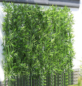HOUSESET 4ft / 6ft Artificial Bamboo Tree 10 Pack, Fake Bamboo Plant with Encrypted Silk Leaves for Garden Yard Indoor Outdoor Decor, Privacy Waterproof Faux Plants HOUSESET