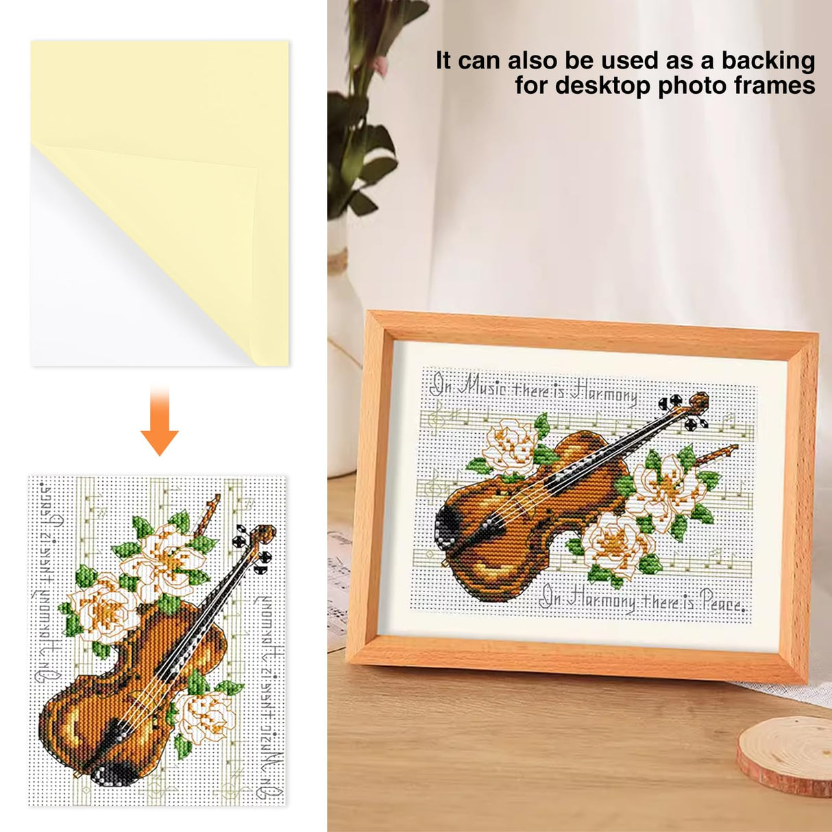 AXELIP Self Stick Mounting Board 8 X 10 inch, for Cross Stitch, Photo Frame Backing （10 Pack） AXELIP