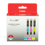 Canon CLI-251XL 3 Color Multi Pack Compatible to MG6320, iP7220, MG5420, MX922, MX722, MG7120, MG6420, MG5520, iX6820, iP8720, MG7520, MG6620, MG5620 Canon