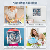 Stalente Diamond Painting Kits for Adults Cat and Moon, 5D Special Shape Diamond Art Kits for Beginners, Crystal Rhinestones Diamond Painting for Home Wall Decoration Gift 12×12inch, Animal Stalente