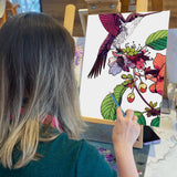 CKMOREL Humming Bird Adult Coloring Book Spiral Bound Mindfulness Adult Coloring Book for Women Relaxation Spiral Bound Lay Flat, Single-Sided Print with 24 Pages, Anxiety Relief Gifts Relaxation CKMOREL