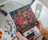 an Afternoon in The 80s Retro 1000-Piece Jigsaw Puzzle by Rachid Lotf | Brain Teaser Activity for Kids and Adults | 28 x 20 Inches Toynk