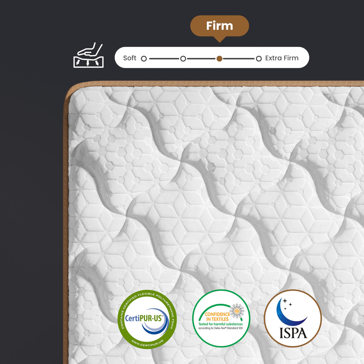 Firm King Mattress 10 Inch, Cooling Hybrid Bed in a Box, 7-Zones Individual Pocket Spring, Motion Isolation, Targeted Hip/Shoulder/Lumbar Support, Fiberglass-Free, 365-Night Trial, CertiPUR-US FP FLEXPEDIC