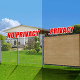 Sand 4FT X 50FT Outdoor Privacy Screen Fence & Mesh Shade Net Cover, Ideal for Garden and Backyard - Enhances Privacy for Fencing & Chain Link, Perfect for Patio Privacy Wall, Slats，Freestanding BADAO