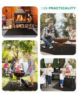 TAOMAND Large 76 x 52 inches Under Grill Mats for Outdoor Grill | Double-Sided Fireproof | Waterproof | Oil-Proof | Easy to Clean | Indoor Fireplace/Fire Pit Mat | Quality BBQ Mat for Deck Patio Lawn TAOMAND